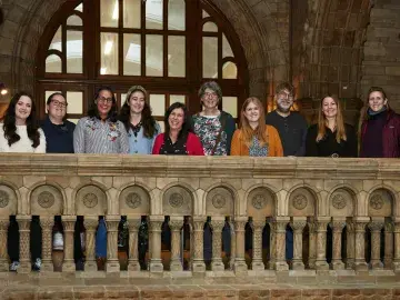 Members of the Nature Park team at an away day at the Natural History Museum 