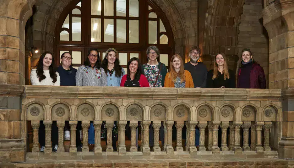 Members of the Nature Park team at an away day at the Natural History Museum 