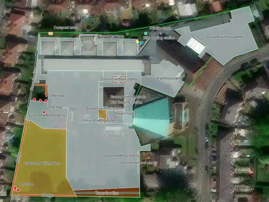 St Hugh of Lincoln PRimary School's habitat map