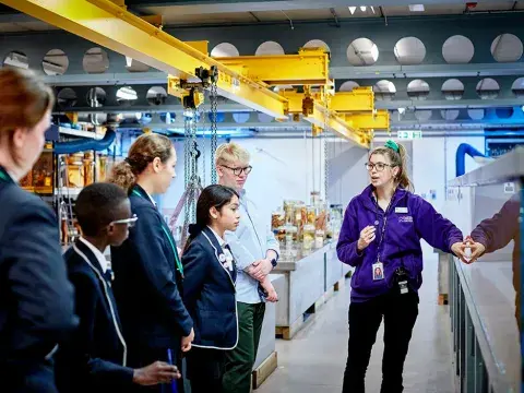 Students from the Schools Forum visit the Tank Room at the Natural History Museum